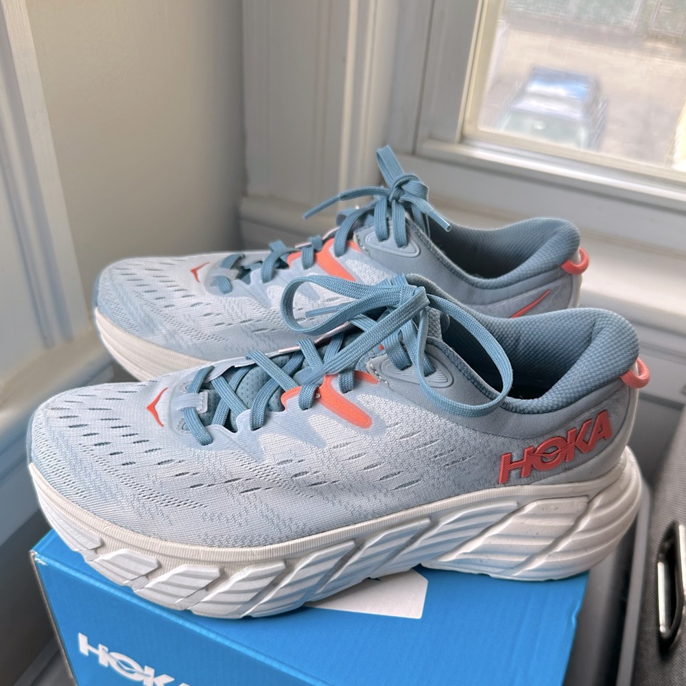 Hoka Gaviota 4 Blue Fog Plein Air Size 8
